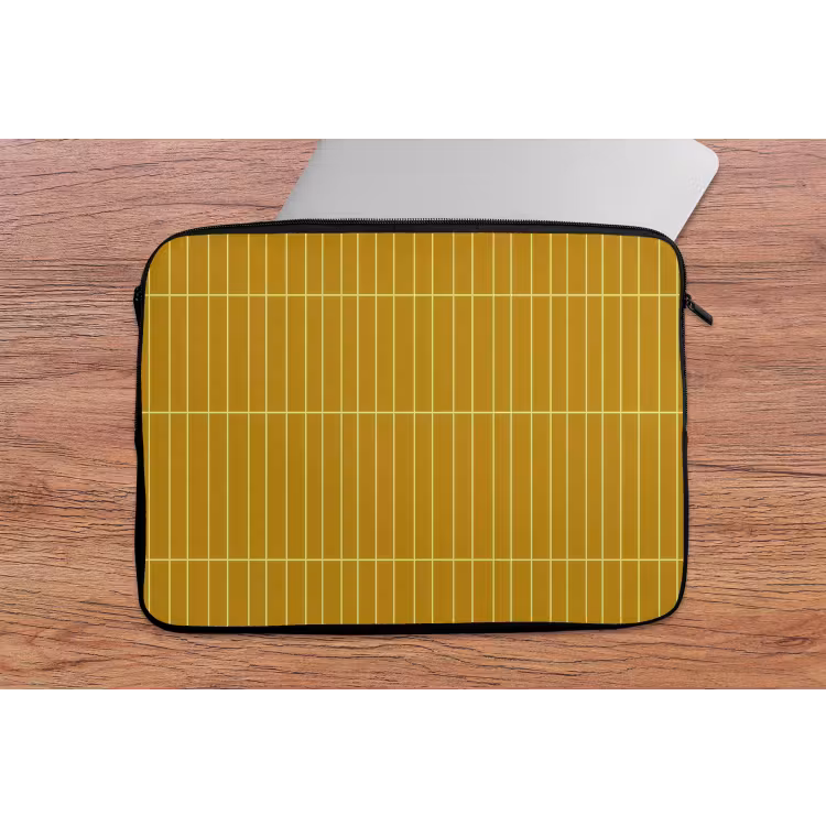 Laptophoes - Tegels - Verticaal - Mosterdgeel — 2