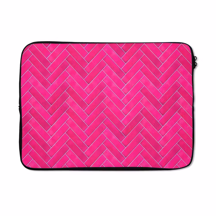 Laptophoes - Visgraat - Wandtegel - Fuchsia - Roze — 5