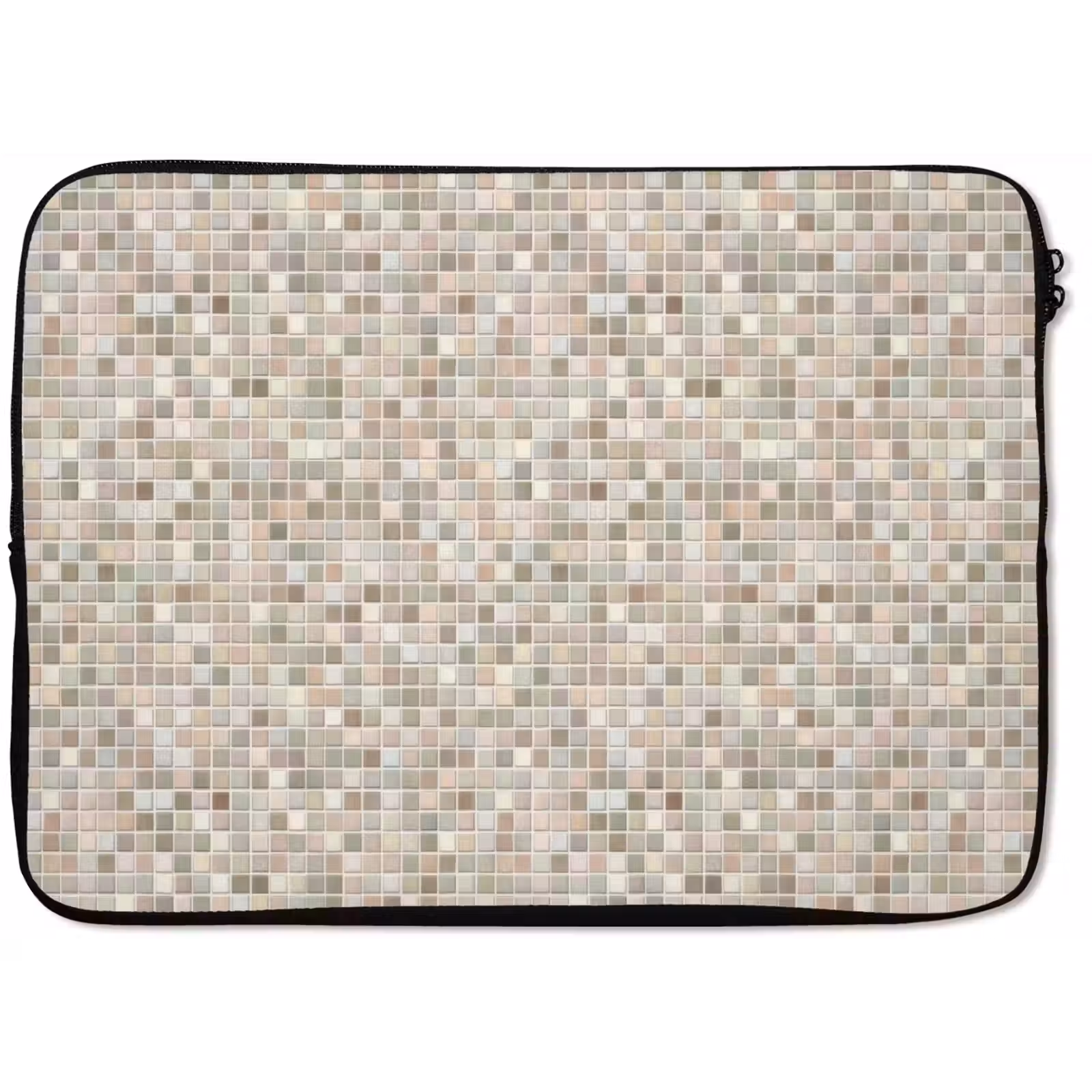 Laptophoes - Mozaïek - Patroon- Taupe — 1