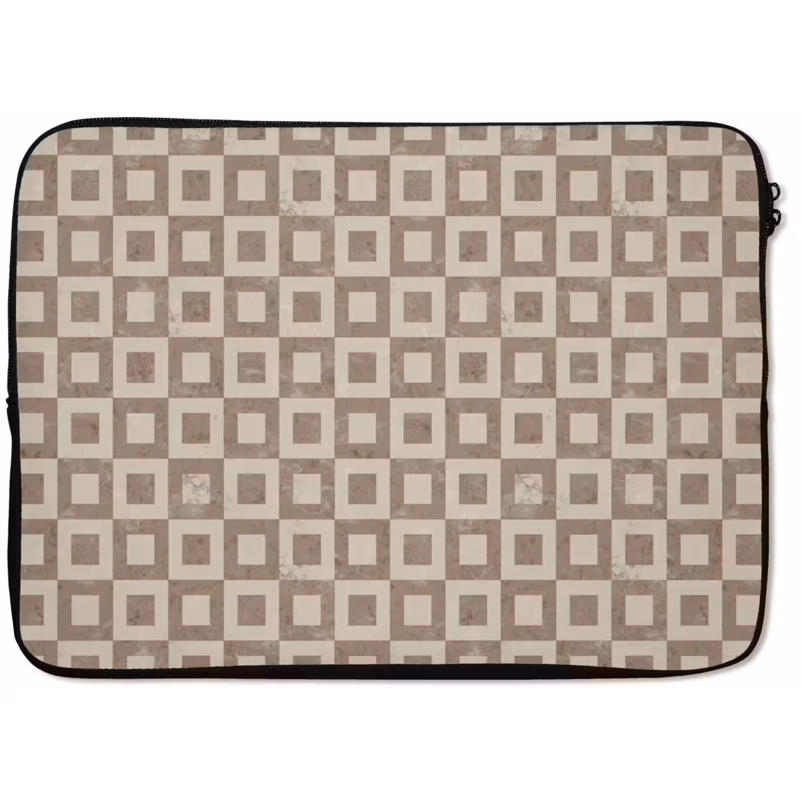 Laptophoes - Patroon - Marmer - Beige — 1