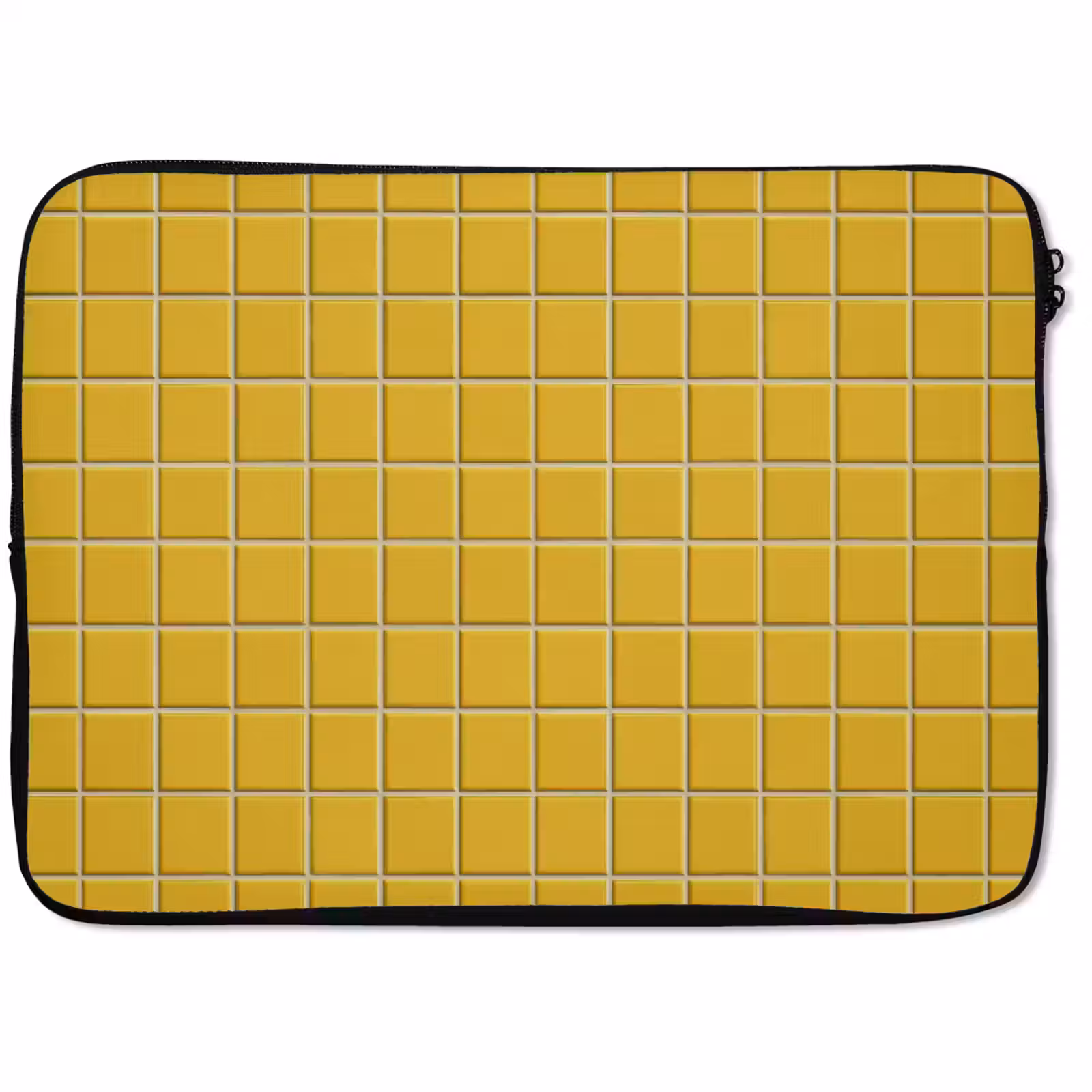 Laptophoes - Patroon - Tegel - Okergeel — 1