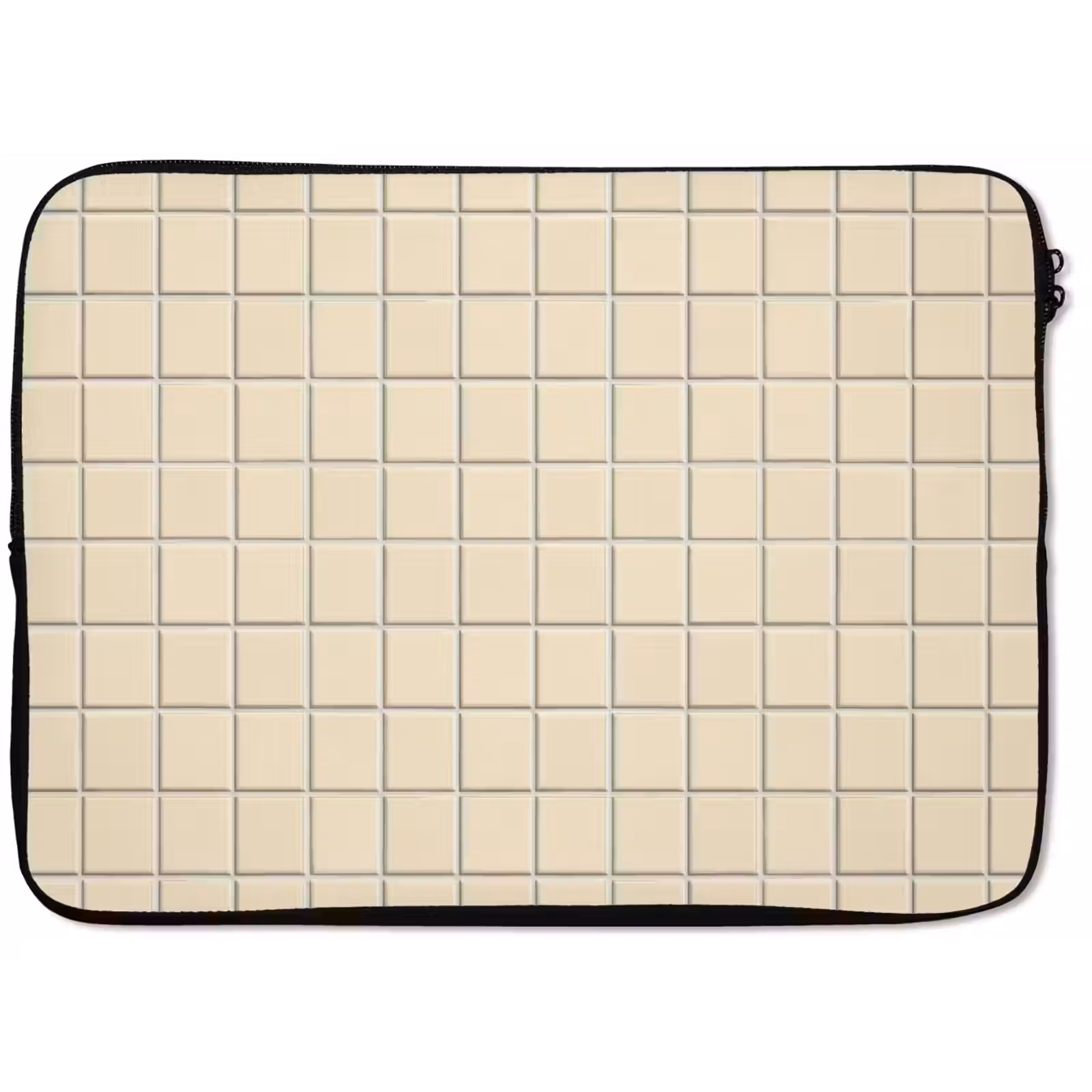 Laptophoes - Patroon - Tegels - Gebroken - Wit — 1