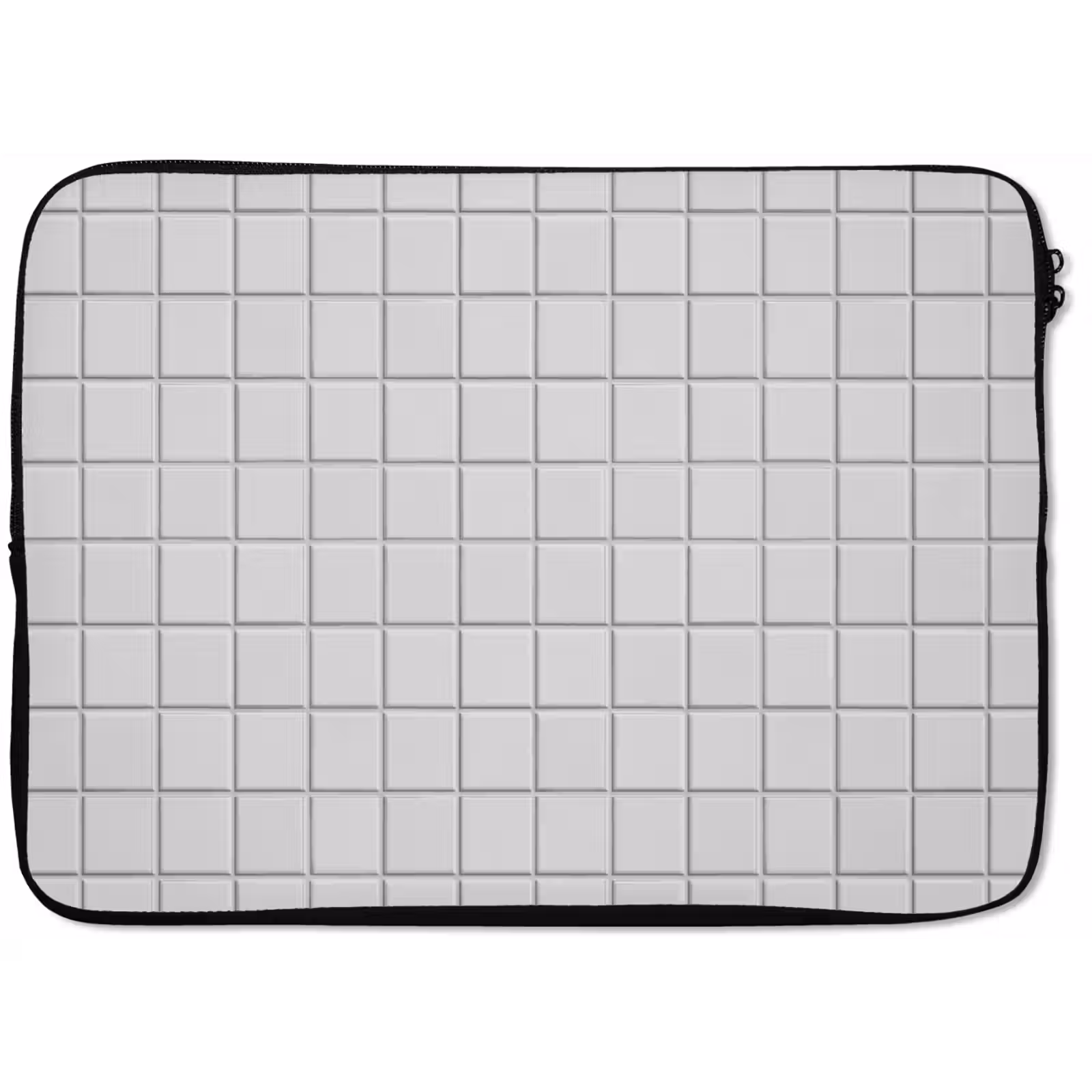 Laptophoes - Patroon - Tegels - Grijs - Wit — 1
