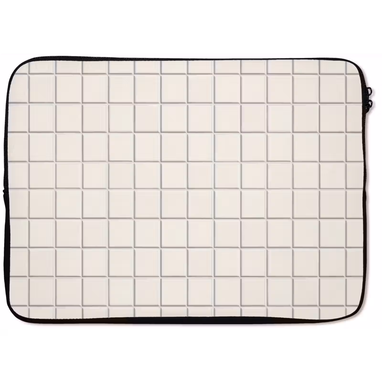 Laptophoes - Patroon - Tegels - Wit — 1