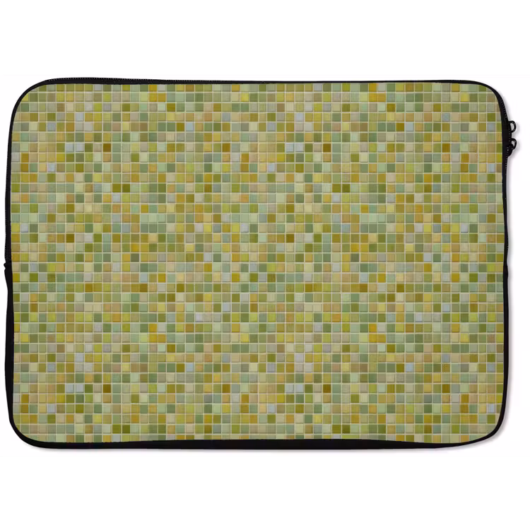 Laptophoes - Mozaïek - Patroon - Groen — 1