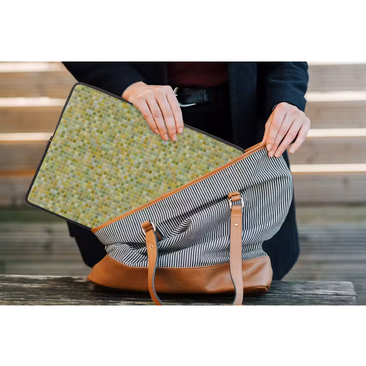Laptophoes - Mozaïek - Patroon - Groen — 4