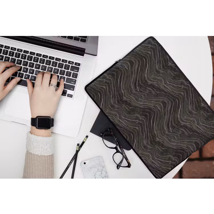 Laptophoes - Patroon - Contrast - Antraciet — 3