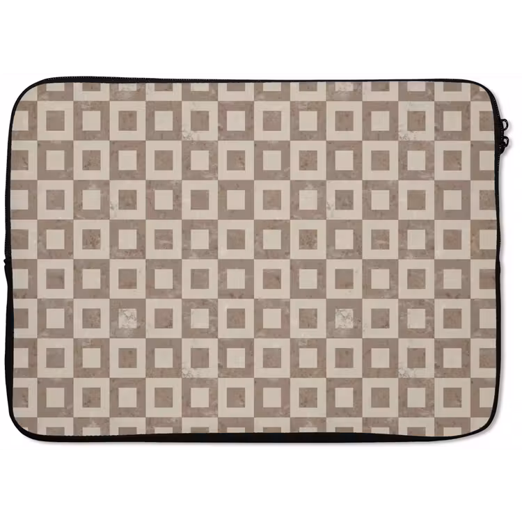 Laptophoes - Patroon - Marmer - Beige — 1