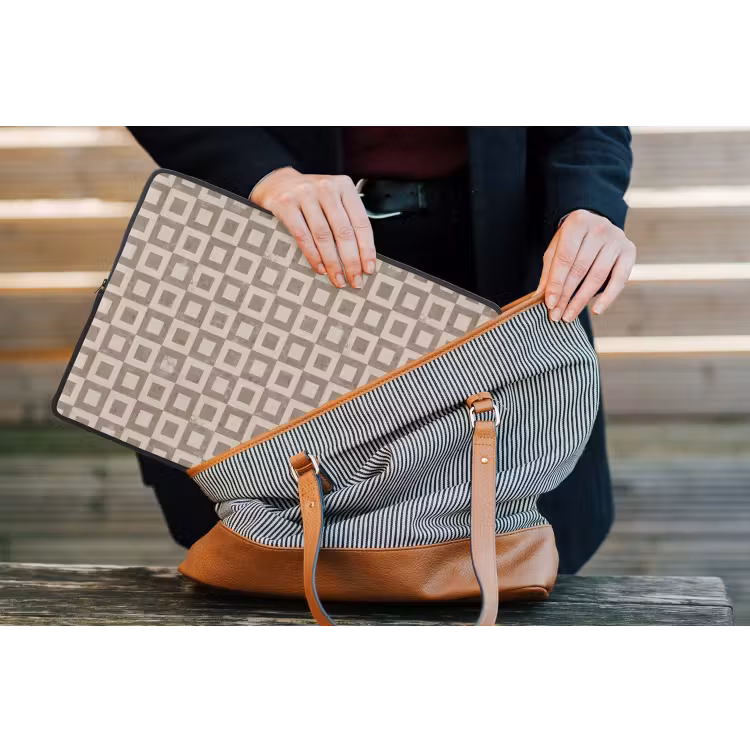 Laptophoes - Patroon - Marmer - Beige — 4