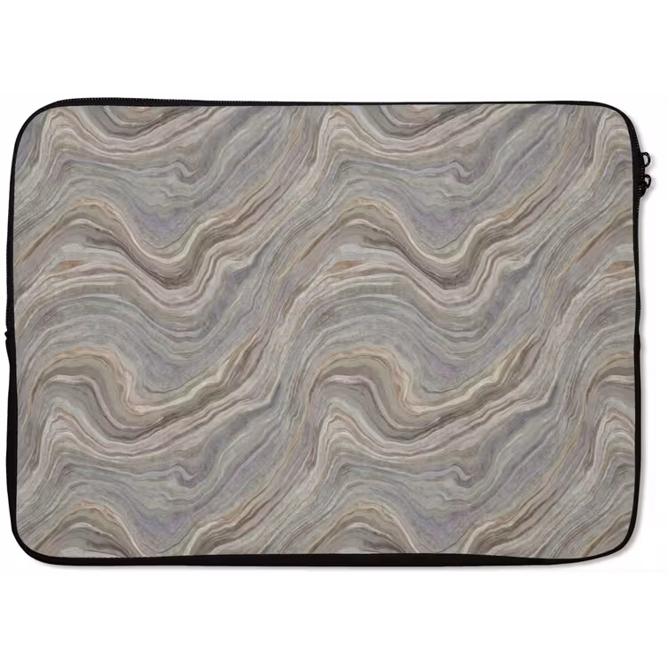 Laptophoes - Patroon - Sereen - Paars - Groen — 1