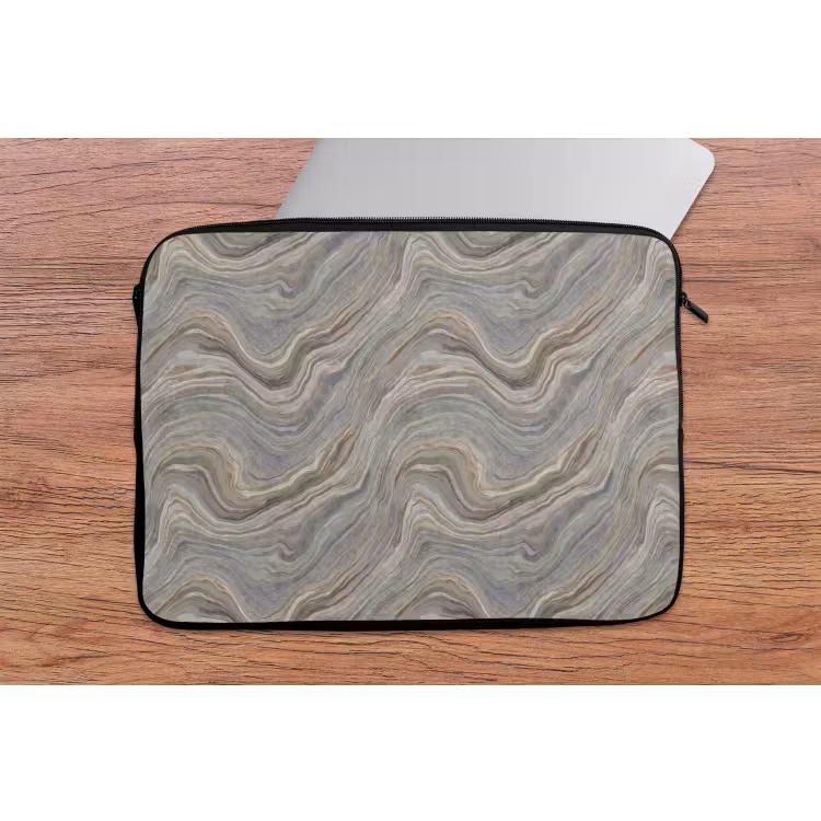 Laptophoes - Patroon - Sereen - Paars - Groen — 2