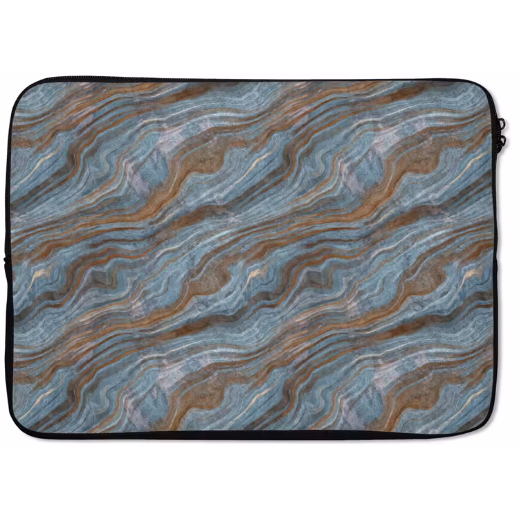 Laptophoes - Patroon - Steen - Blauw — 1