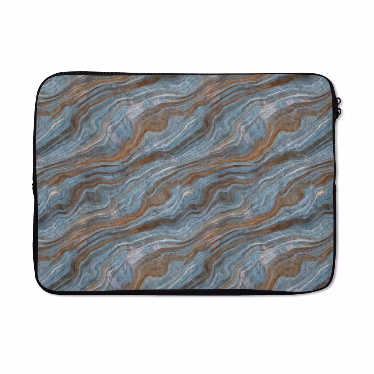 Laptophoes - Patroon - Steen - Blauw — 5