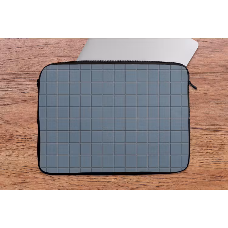 Laptophoes - Patroon - Tegel - Blauwgrijs — 2