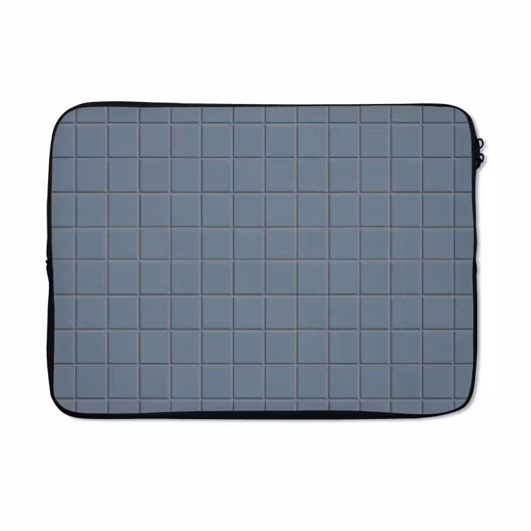 Laptophoes - Patroon - Tegel - Blauwgrijs — 5