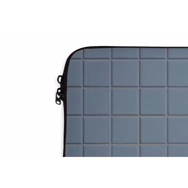 Laptophoes - Patroon - Tegel - Blauwgrijs — 6