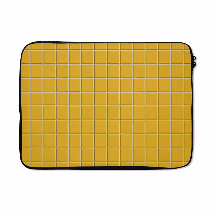 Laptophoes - Patroon - Tegel - Okergeel — 5