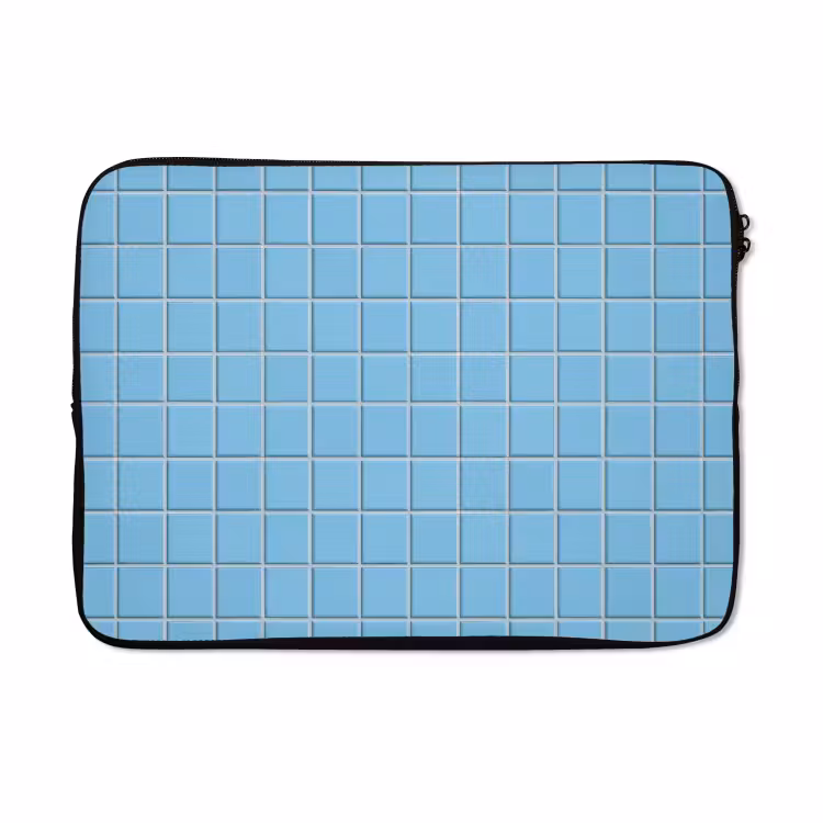 Laptophoes - Patroon - Tegel - Pastel - Blauw — 5