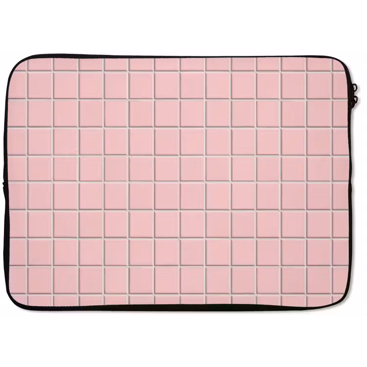 Laptophoes - Patroon - Tegel - Pastelroze — 1