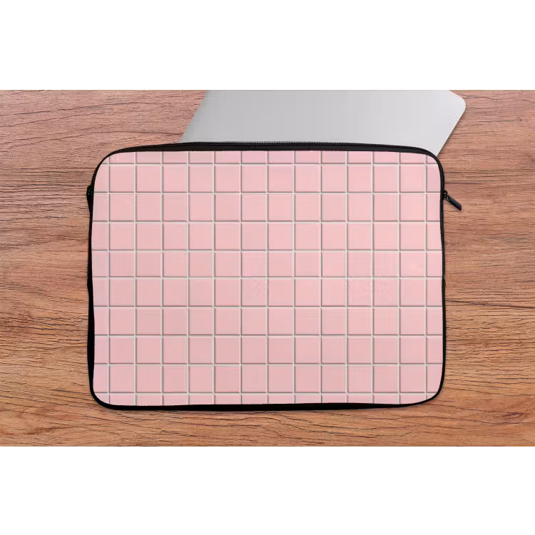 Laptophoes - Patroon - Tegel - Pastelroze — 2