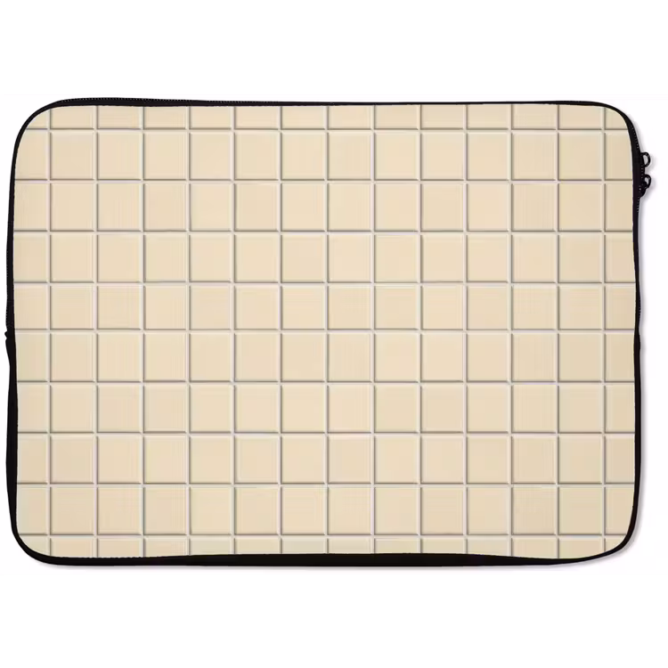 Laptophoes - Patroon - Tegels - Gebroken - Wit — 1