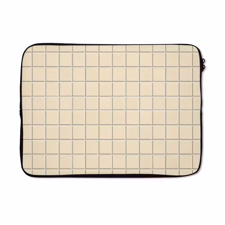 Laptophoes - Patroon - Tegels - Gebroken - Wit — 5