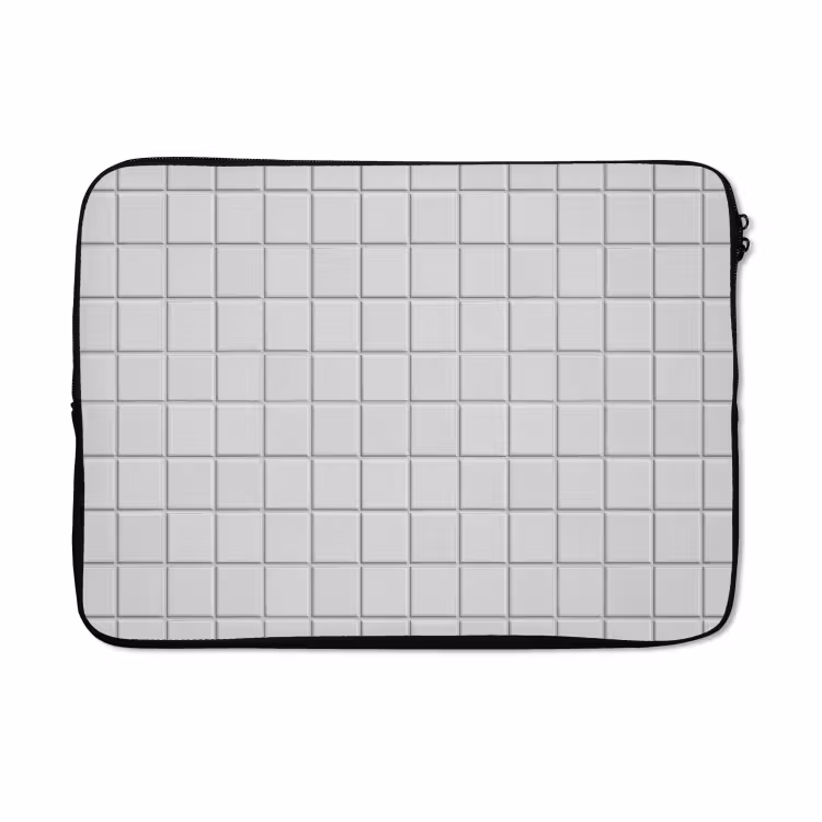 Laptophoes - Patroon - Tegels - Grijs - Wit — 5