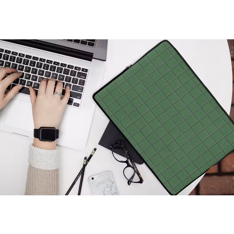 Laptophoes - Patroon - Tegels - Groen — 3