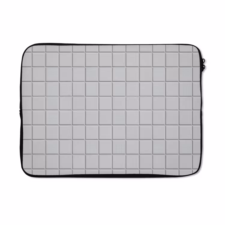 Laptophoes - Patroon - Tegels - Licht - Grijs — 5