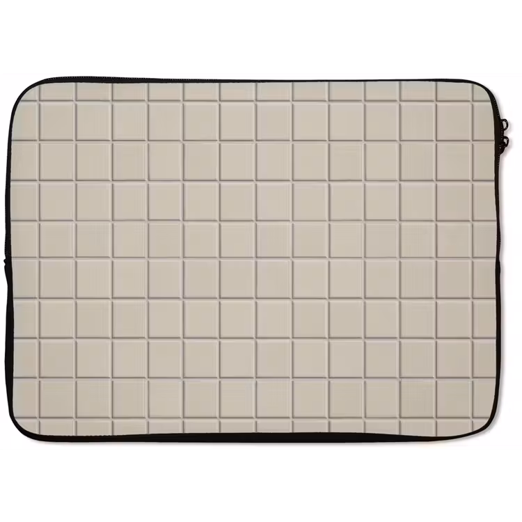 Laptophoes - Patroon - Tegels - Taupe — 1