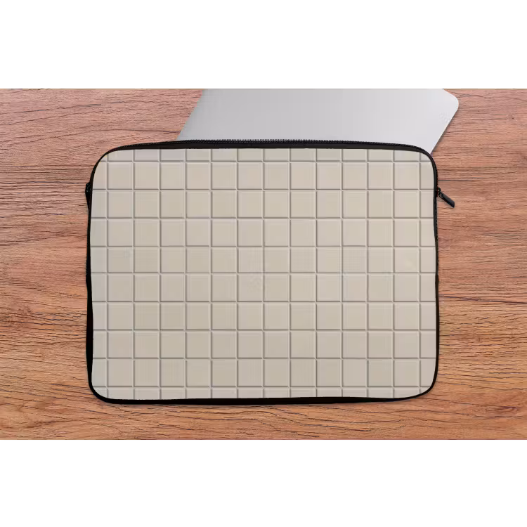 Laptophoes - Patroon - Tegels - Taupe — 2