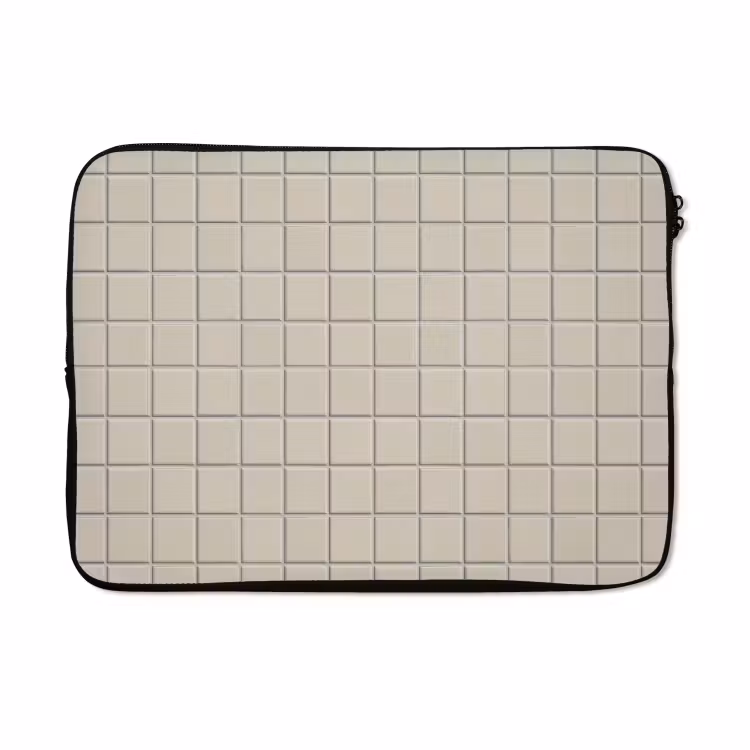 Laptophoes - Patroon - Tegels - Taupe — 5