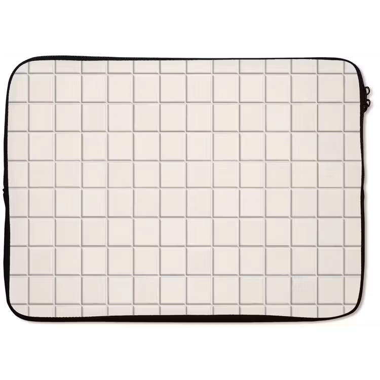 Laptophoes - Patroon - Tegels - Wit — 1
