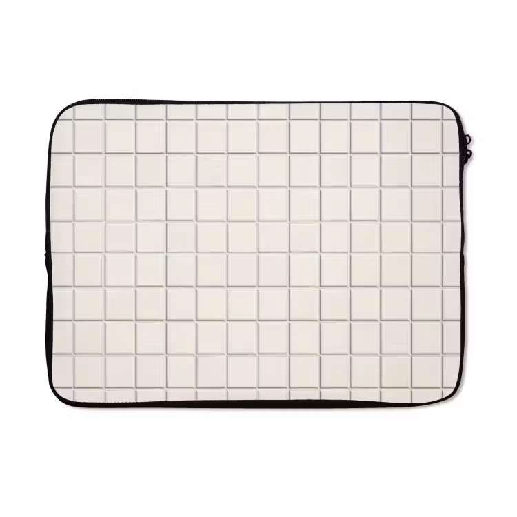 Laptophoes - Patroon - Tegels - Wit — 5