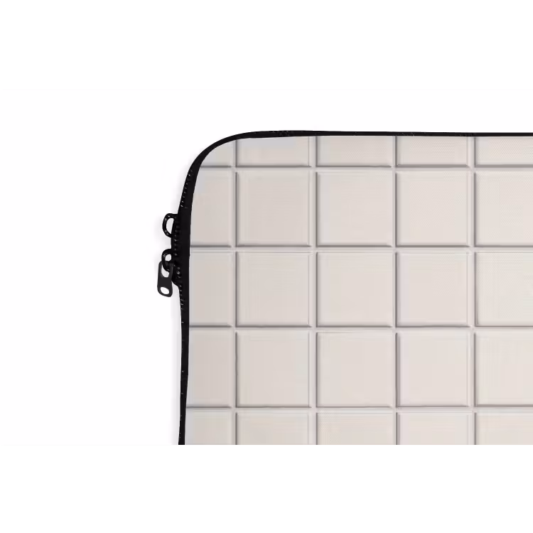 Laptophoes - Patroon - Tegels - Wit — 6
