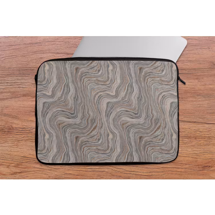 Laptophoes - Patroon - Textuur - Grijs — 2