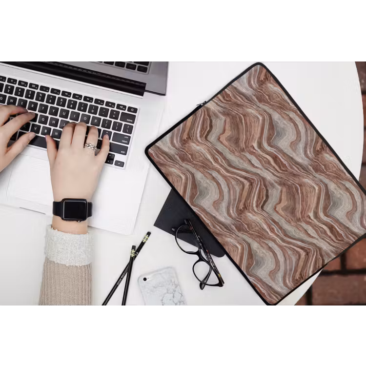 Laptophoes - Patroon - Zandsteen - Travertijn — 3