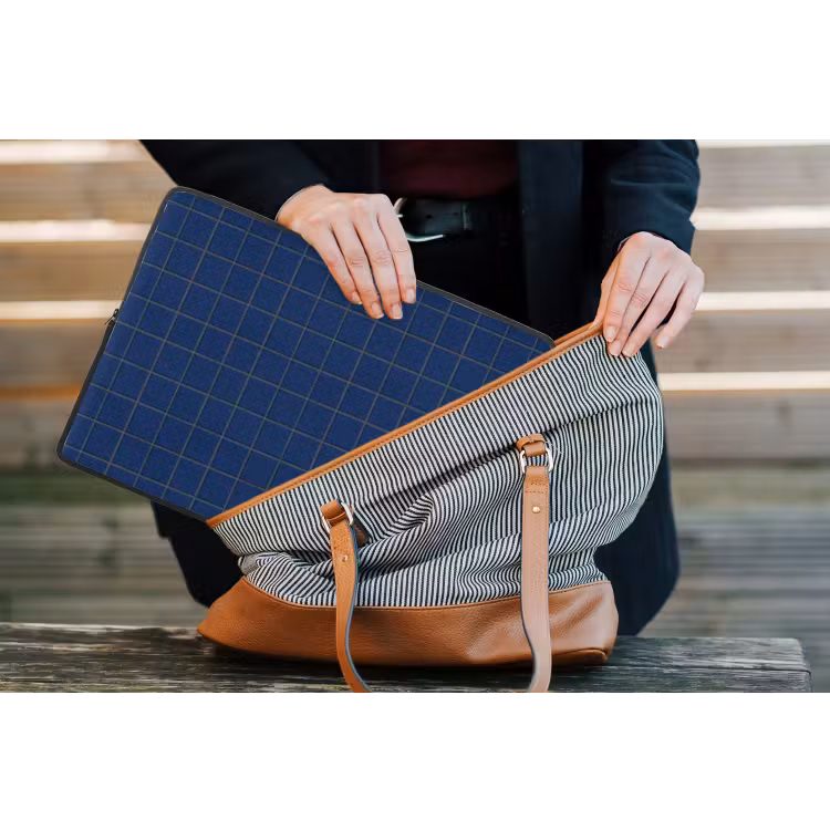 Laptophoes - Tegel - Patroon - Blauw — 4