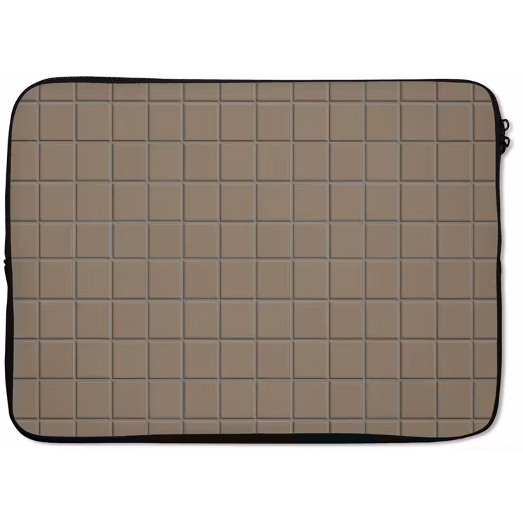Laptophoes - Tegel - Patroon - Taupe — 1