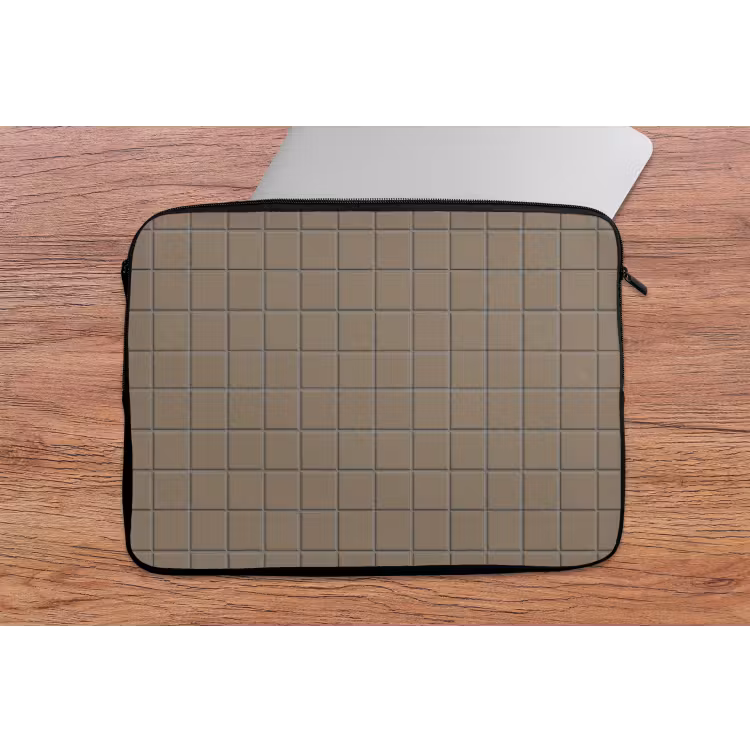 Laptophoes - Tegel - Patroon - Taupe — 2