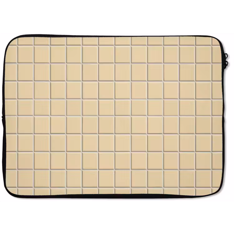 Laptophoes - Tegels - Patroon - Crème — 1