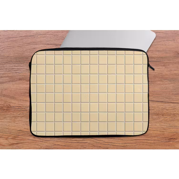 Laptophoes - Tegels - Patroon - Crème — 2