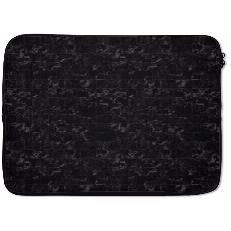 Laptophoes - Tegels - Patroon - Marmer - Zwart — 1