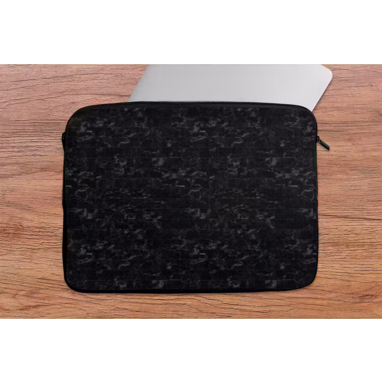 Laptophoes - Tegels - Patroon - Marmer - Zwart — 2