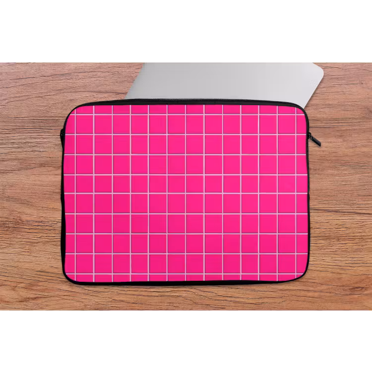 Laptophoes - Tegels - Vierkant - Fuchsia — 2