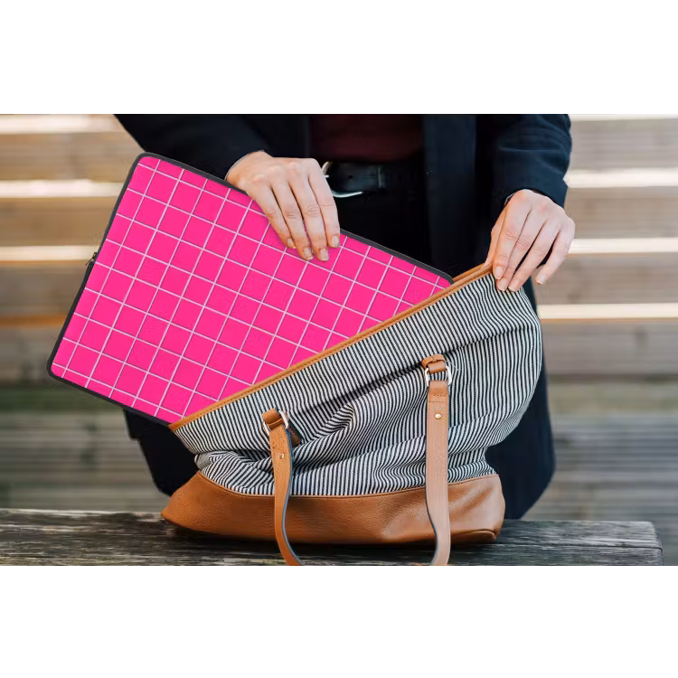 Laptophoes - Tegels - Vierkant - Fuchsia — 4