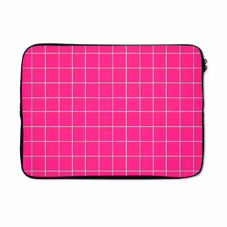 Laptophoes - Tegels - Vierkant - Fuchsia — 5