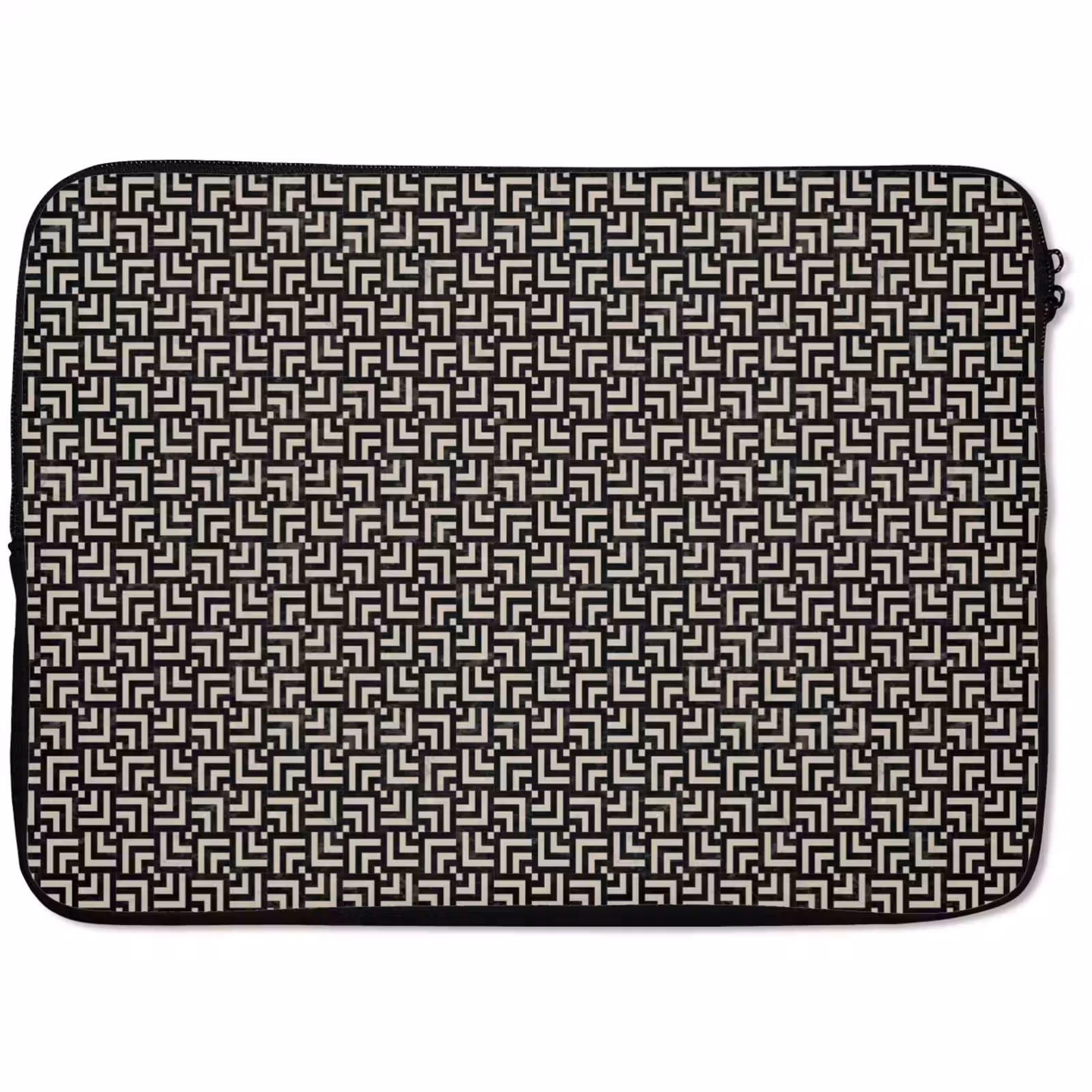 Laptophoes - Patroon - Marmer - Zwart — 1