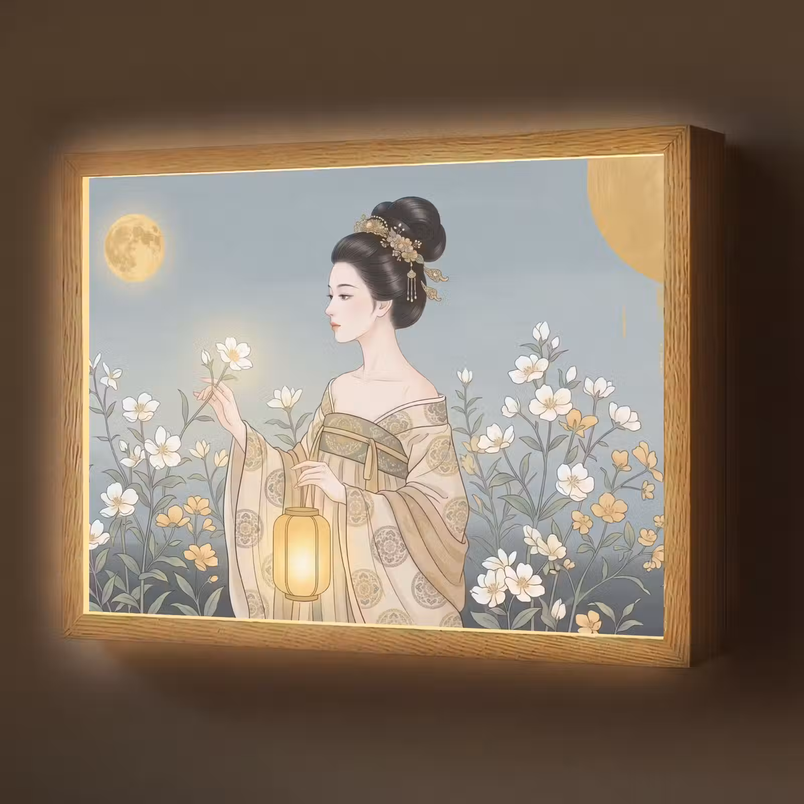 Lightbox - Wandlamp - Aziatisch - Vrouw - Kimono — 1