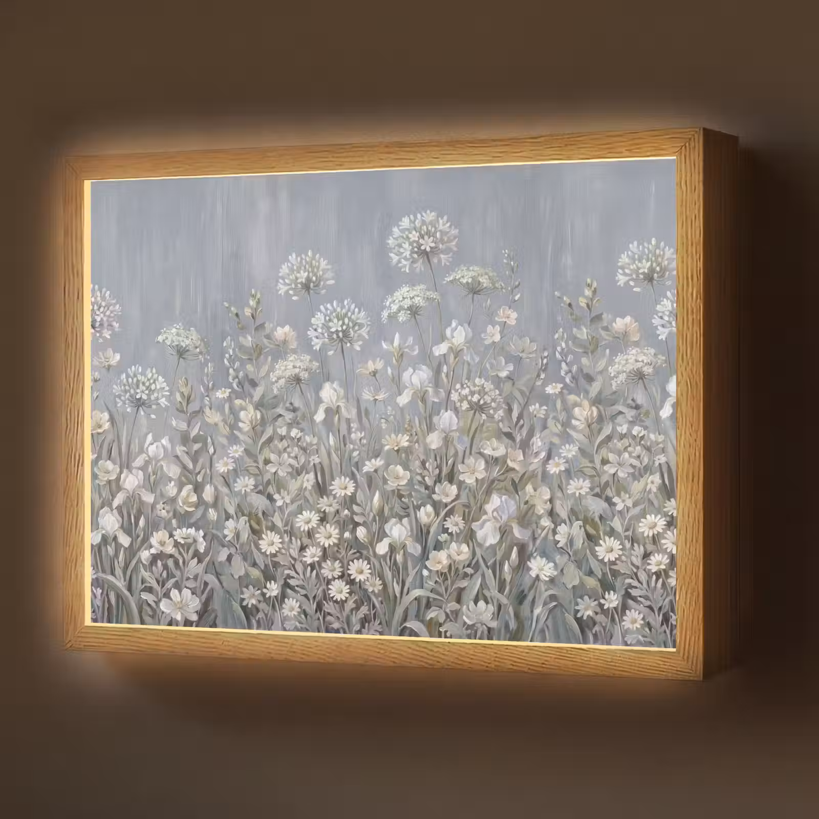 Lightbox - Wandlamp - Bloemen - Botanisch - Blauw — 1